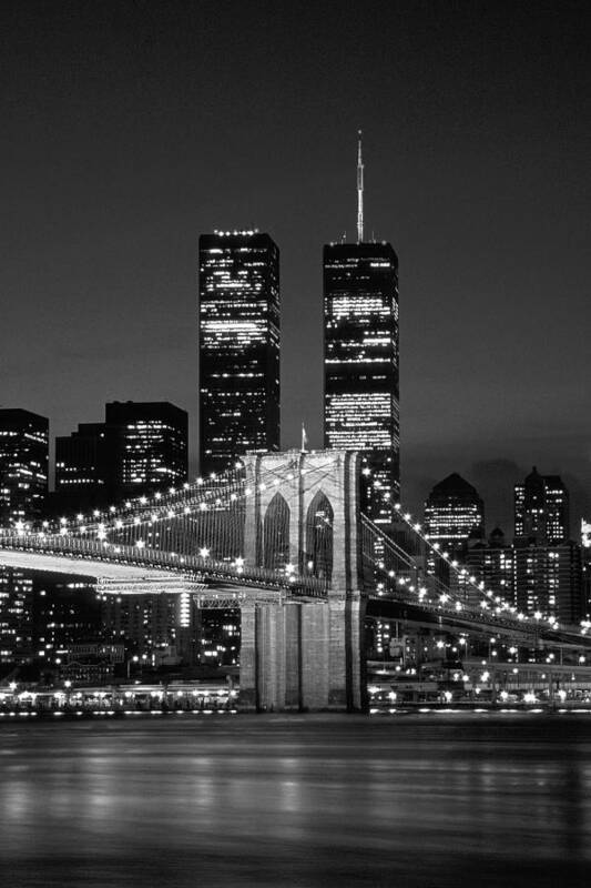Twin Towers Black and White by James Brisciana