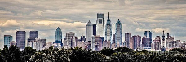 Philadelphia Art Print featuring the photograph Philly in the Clouds by Stacey Granger