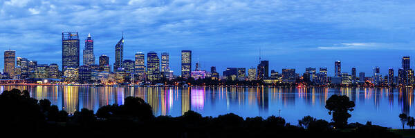 Mad About Wa Art Print featuring the photograph City Blues, South Perth, Perth by Dave Catley