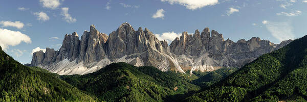 Panorama Art Print featuring the photograph Dolomite Mountains Italy by Sonny Ryse