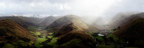 Panorama Art Print featuring the photograph Martindale Lake District by Sonny Ryse
