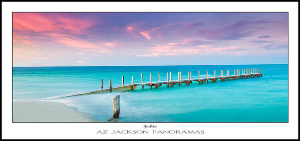 Quindalup Boat Ramp Art Print featuring the photograph Aqua Waters Poster Print by Az Jackson