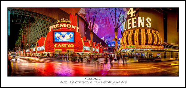 Las Vegas Art Print featuring the photograph Fremont Street Experience Poster Print by Az Jackson