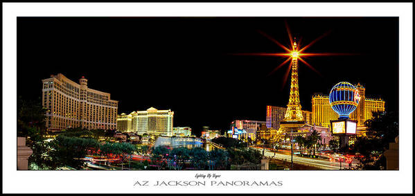 Las Vegas Art Print featuring the photograph Lighting Up Vegas Poster Print by Az Jackson