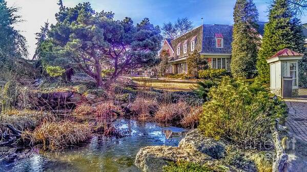 Landscape Art Print featuring the photograph The Pond at Peddler's Village by Christopher Lotito