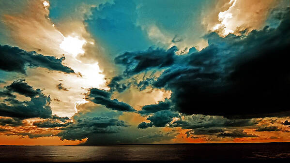 Kauia Hawaii Art Print featuring the photograph Pacific Sunset by Eric Wiles