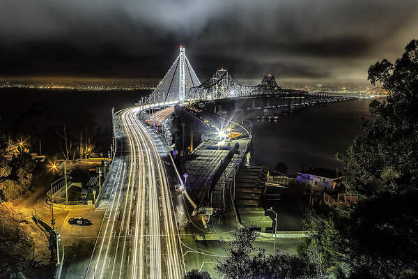 Bay Bridge Art Print featuring the photograph The Beginning of the End by Don Hoekwater Photography