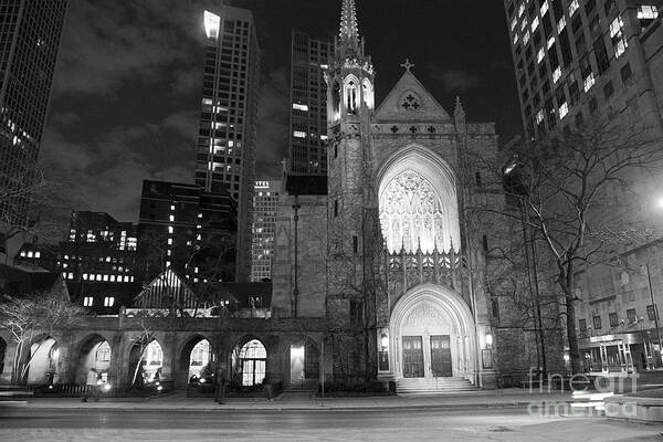 Chicago's Fourth Presbyterian Church Art Print featuring the photograph The Church by Eric Wiles