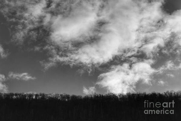 Winter Art Print featuring the photograph Winter Clouds Over the Delaware River by Christopher Lotito