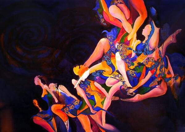 Chain Tangle Entagled Limbs Legs Irish Dancers Knot Art Print featuring the painting Irish knot by Georg Douglas