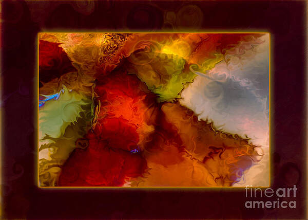 12.11 Art Print featuring the painting A Warrior Spirit Abstract Healing Art by Omaste Witkowski