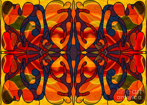 2015 Art Print featuring the digital art Energy Woven Into Life Abstract Fabric Art by Omaste Witkowski by Omaste Witkowski