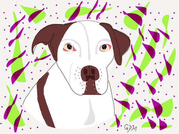 Dog Art Print featuring the digital art Zophia by Geoffrey Doig-Marx