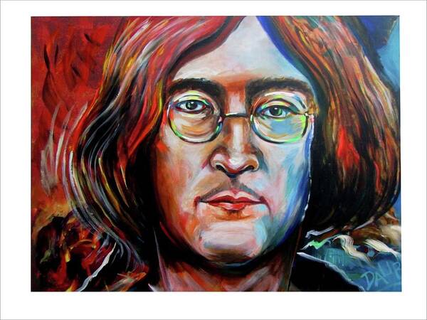 Beetle Art Print featuring the painting John Lennon by Ken Pridgeon