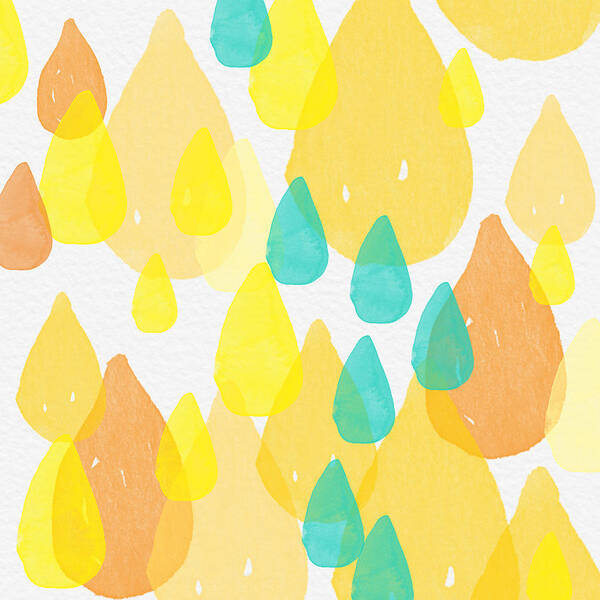 Drops of Sunshine- abstract painting by Linda Woods