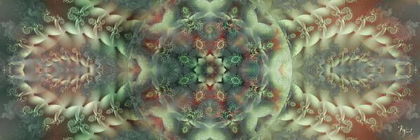 Fractal Digital Art Art Print featuring the digital art Ph-22 by Dennis Brady