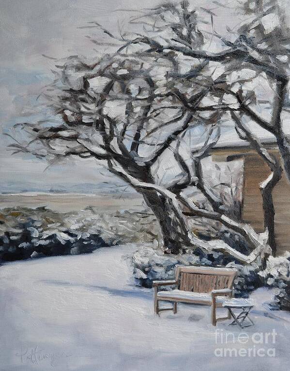 Ranch Bench in Winter by Lori Pittenger
