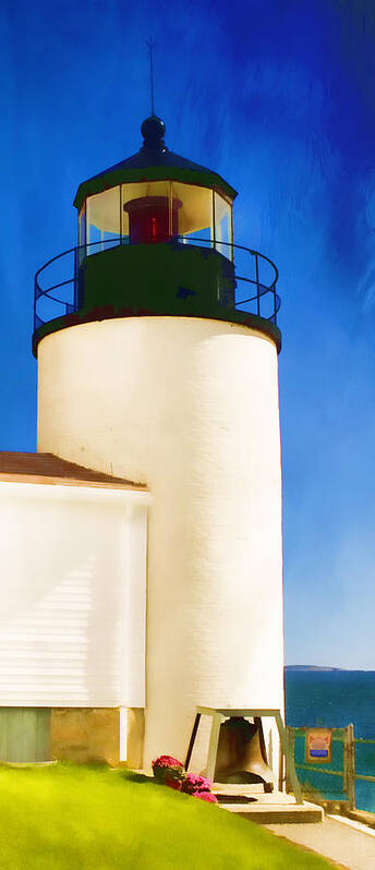 Bass Harbor Art Print featuring the photograph Bass Harbor Head Lighthouse Maine by Carol Leigh
