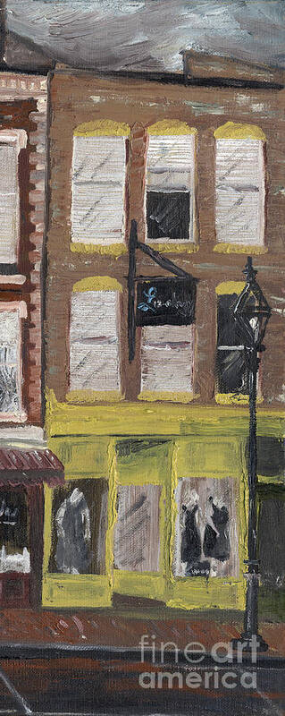 #shopfronts Art Print featuring the painting Lizology by Francois Lamothe