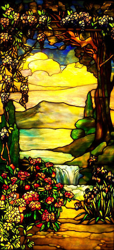 Tiffany Glass Art Print featuring the photograph Stained Landscape 2 by Donna Blackhall