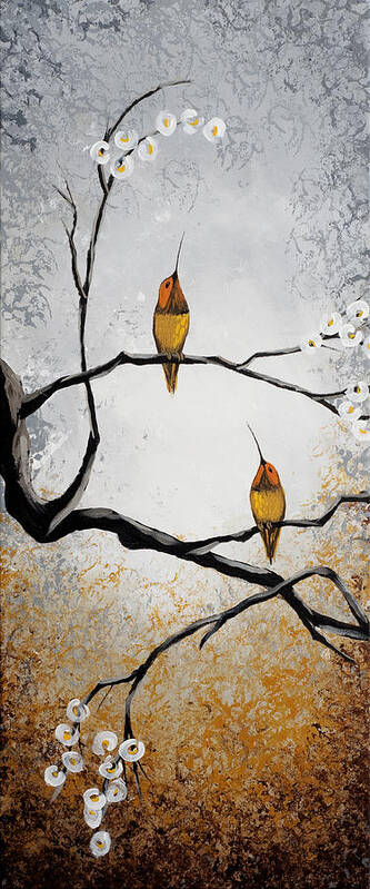 Painting Art Print featuring the painting Birds by Mike Irwin