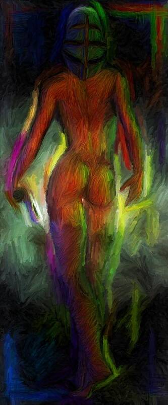 Female Nude Art Print featuring the digital art Catwalk Into the Light by Caito Junqueira