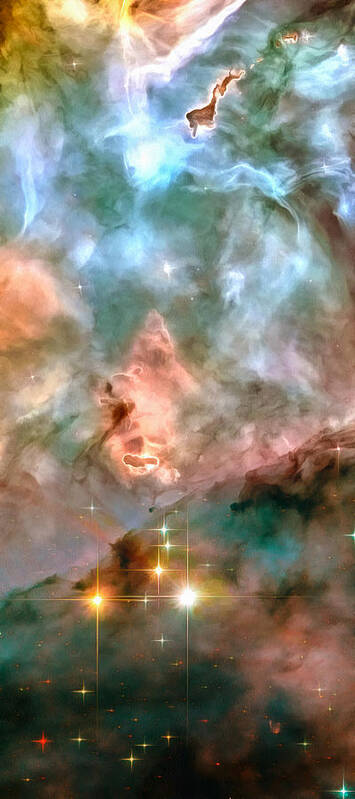 Nebula Art Print featuring the photograph Space image - stars and nebula by Matthias Hauser