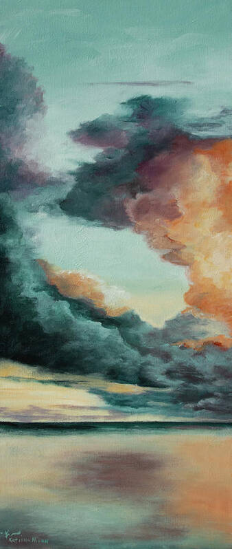 Clouds Art Print featuring the painting Morning Clouds by Katrina Nixon