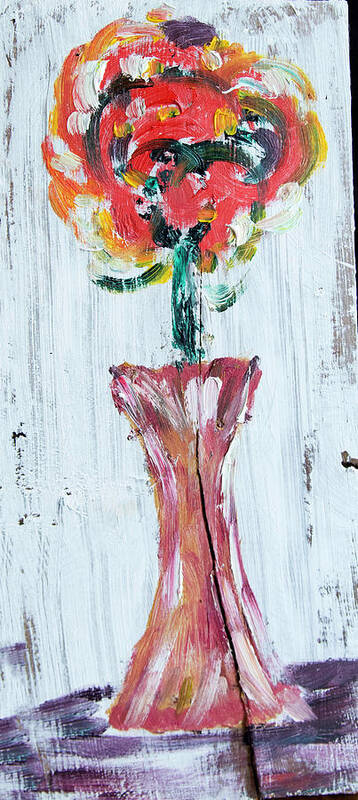  Art Print featuring the painting Vase of Flowers by David McCready