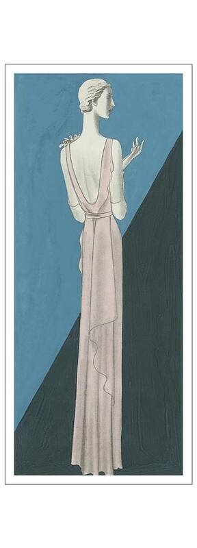 Fashion Art Print featuring the digital art A Woman Wearing A Gown By Mainbocher by Eduardo Garcia Benito