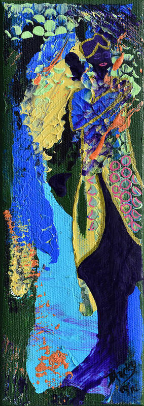 Coat Art Print featuring the painting Coat Of Many Colors by Donna Blackhall