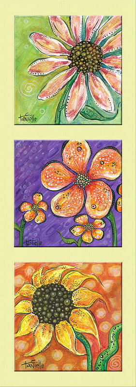Floral Art Print featuring the painting Flower Power by Tanielle Childers
