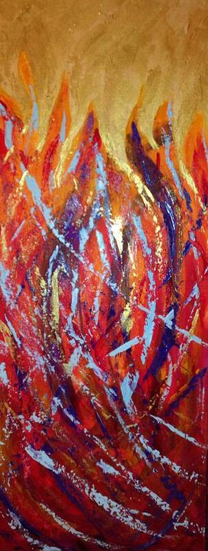 Holy Spirit Art Print featuring the painting Holy Spirit Fire by Deb Brown Maher
