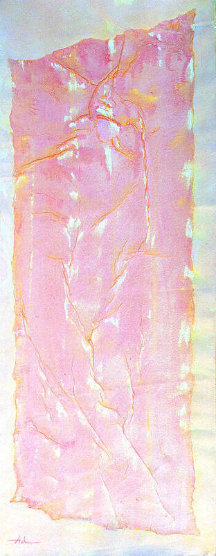 Abstract Painting Art Print featuring the painting Pink Angel Softly Passing by Asha Carolyn Young