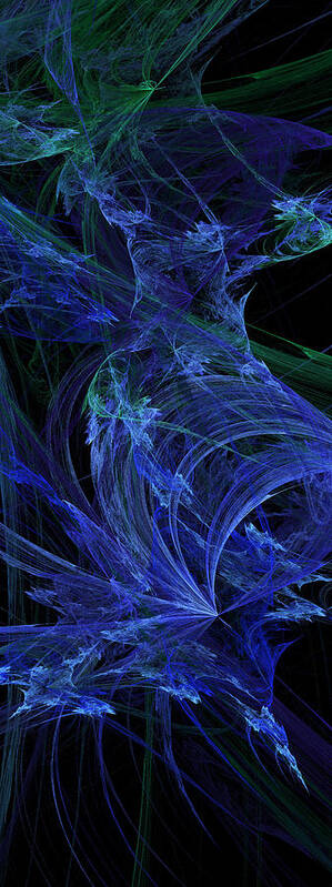 Fractal Art Print featuring the digital art Blue Breeze by Andee Design