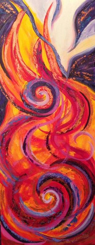 Worship Art Print featuring the painting Come Holy Spirit by Deb Brown Maher