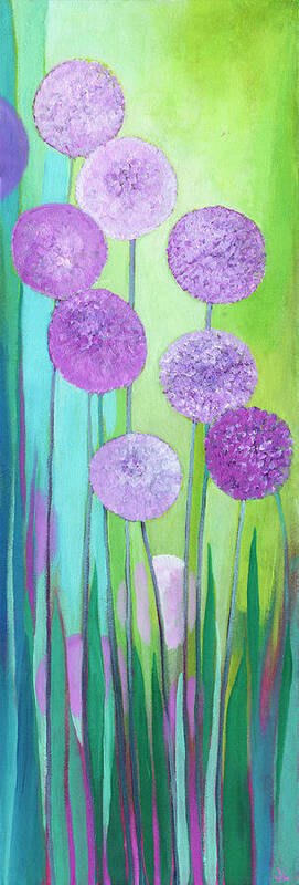 Allium Art Print featuring the painting Alliums by Jennifer Lommers