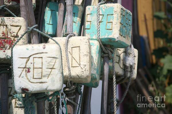 Bouys Art Print featuring the photograph Les Bouees 3 by Lynn England