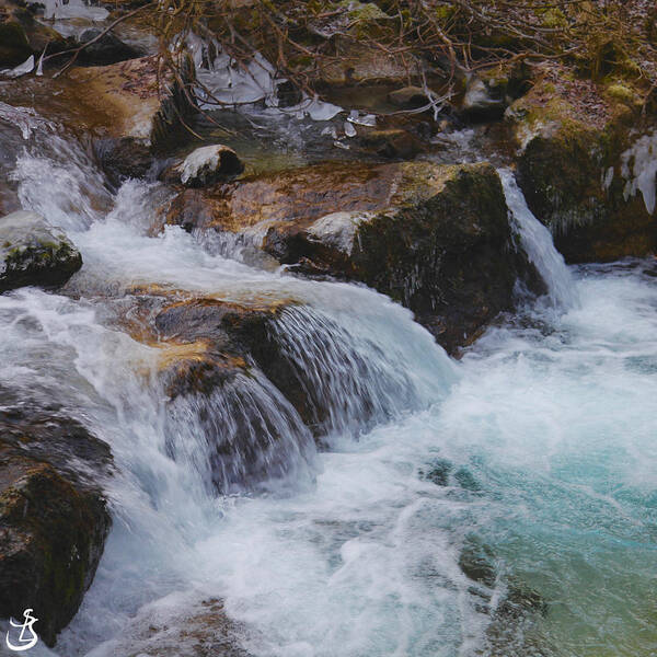 Mountain River Art Print featuring the photograph P275/Raging Waters by Sarah-l Singer