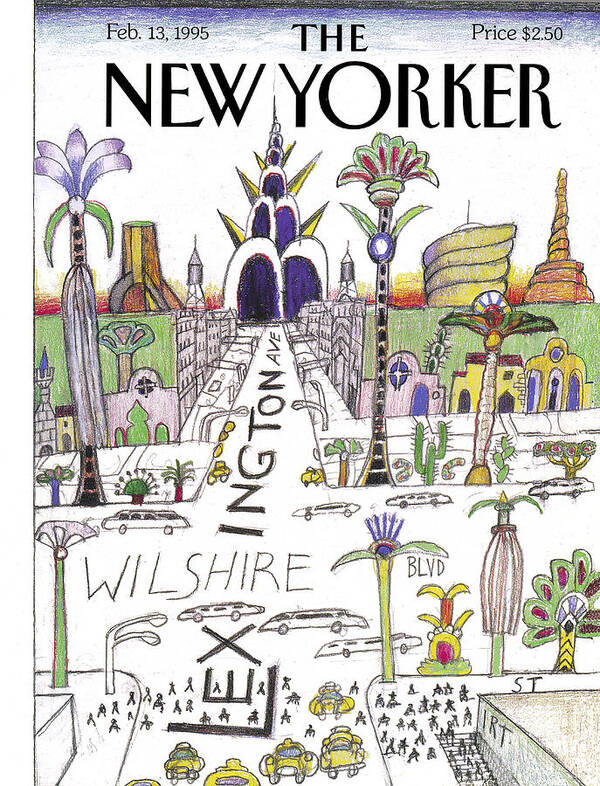 The New Yorker Cover - February 13th, 1995 by Saul Steinberg