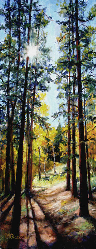 Trees Art Print featuring the painting Solitude by Mary Giacomini