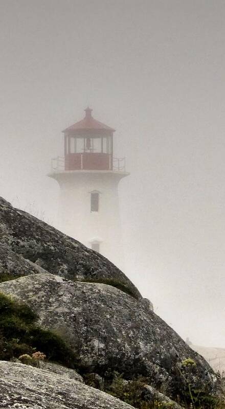Lighthouse Art Print featuring the photograph Halifax Fog #1 by Jennifer Wheatley Wolf