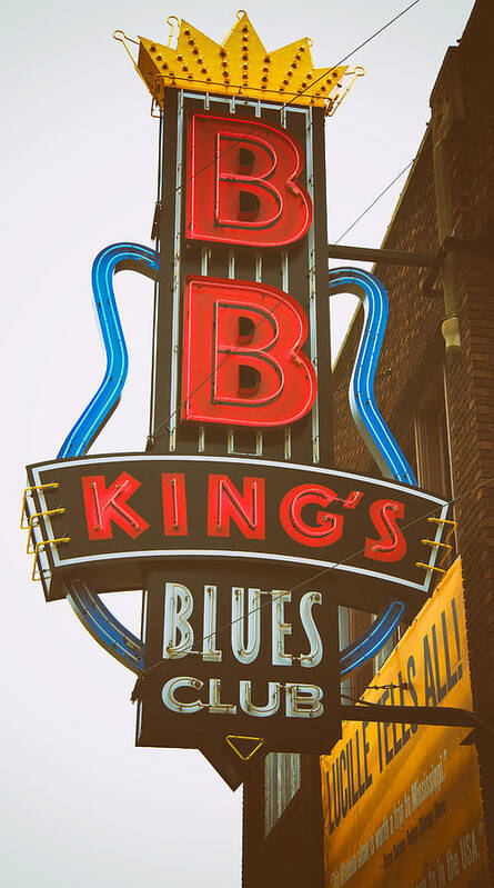 Bb King Art Print featuring the photograph BB King's Blues Club by Mary Lee Dereske
