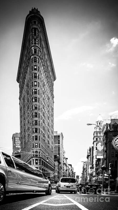 Nyc Art Print featuring the photograph Big In The Big Apple - Bw by Hannes Cmarits