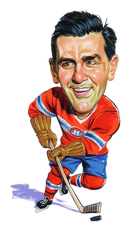 Maurice Richard Art Print featuring the painting Maurice Rocket Richard by Art 