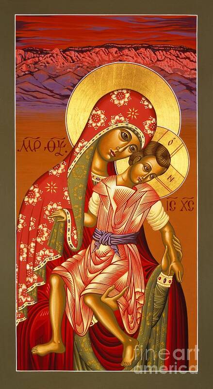 Mother Of God Art Print featuring the painting Nuestra Senora de las Sandias 008 by William Hart McNichols