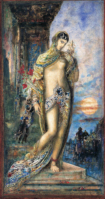 Gustave Moreau Art Print featuring the painting Song of Songs by Gustave Moreau