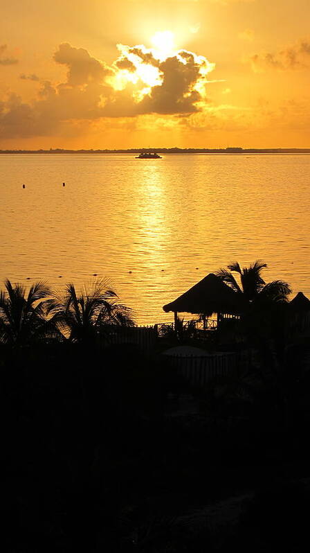 Sunrise Art Print featuring the photograph Sunrise Playa Mujeres by Paula Brown