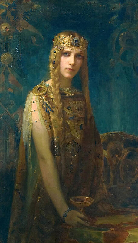 Gaston Bussiere Art Print featuring the painting The Celtic Princess by Gaston Bussiere