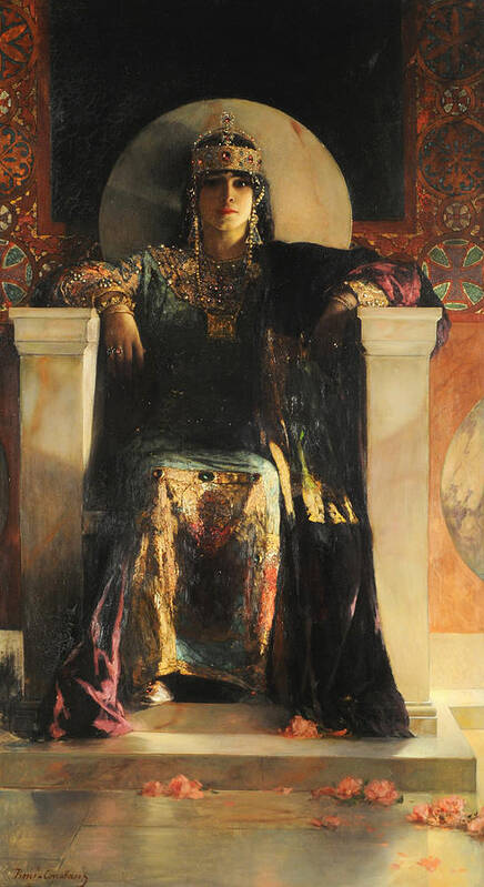 Jean-joseph Benjamin-constant Art Print featuring the painting The Empress Theodora by Jean-Joseph Benjamin-Constant